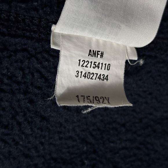 Vintage Abercrombie and Fitch Men small zip up sweatshirt hoodie navy muscle - Picture 3 of 10